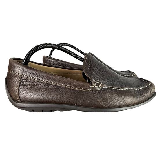 ECCO Men Classic Moccasin (Coffee) 43/9.5 EUC Loafer Leather Comfort Shoe‎ - Picture 1 of 10